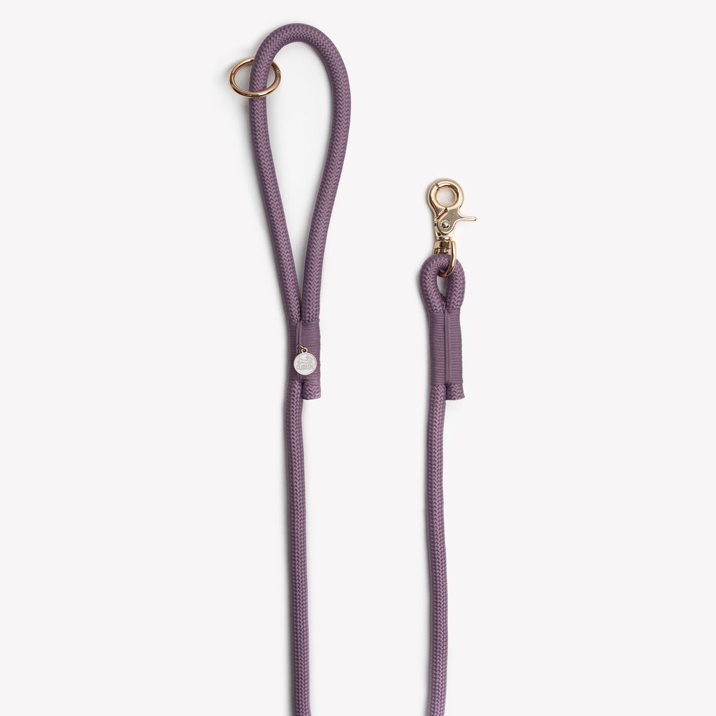 Lilac Braided Rope Dog Leash