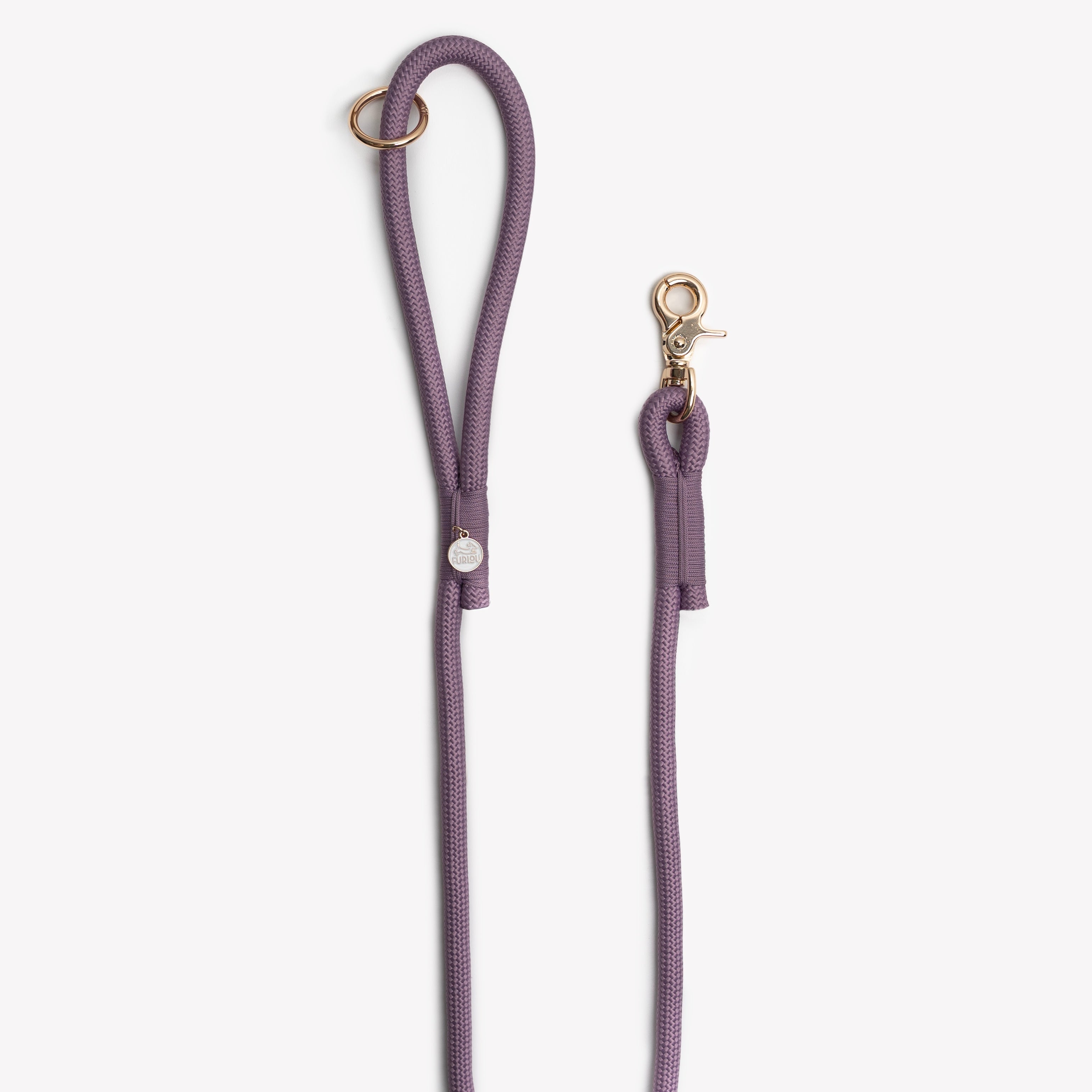 Lilac Braided Rope Dog Leash
