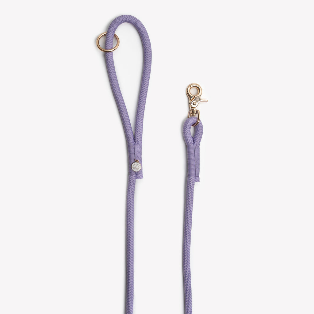 Lavender Braided Rope Dog Leash