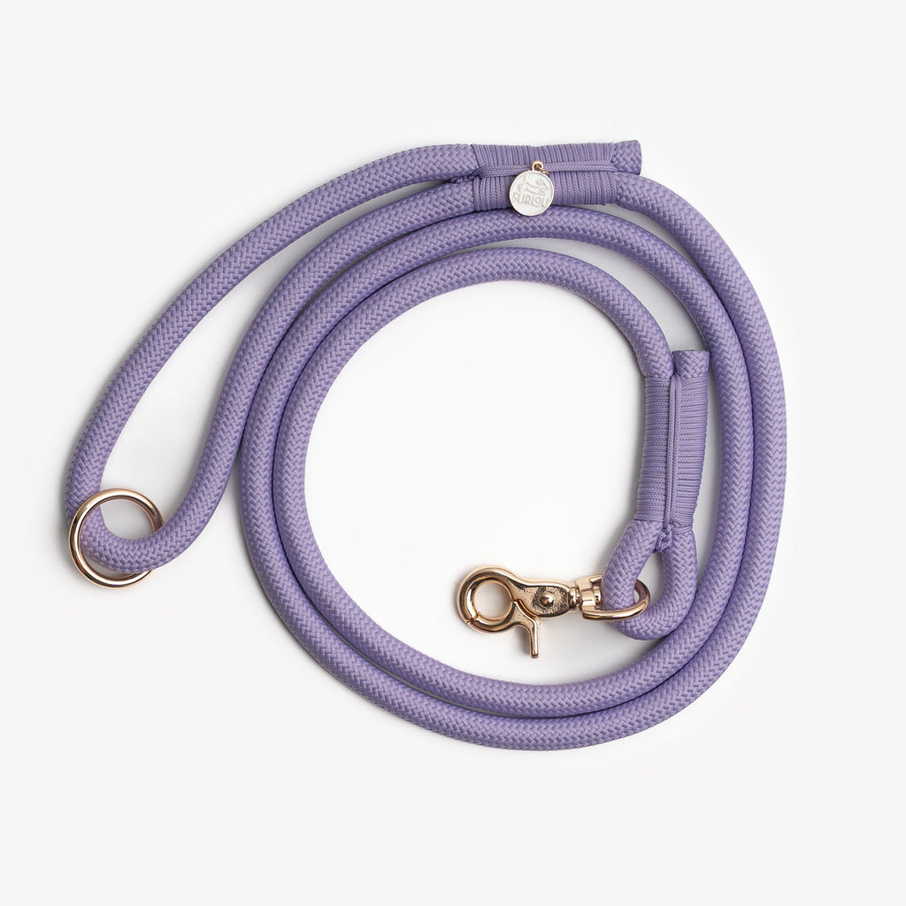 Lavender Braided Rope Dog Leash