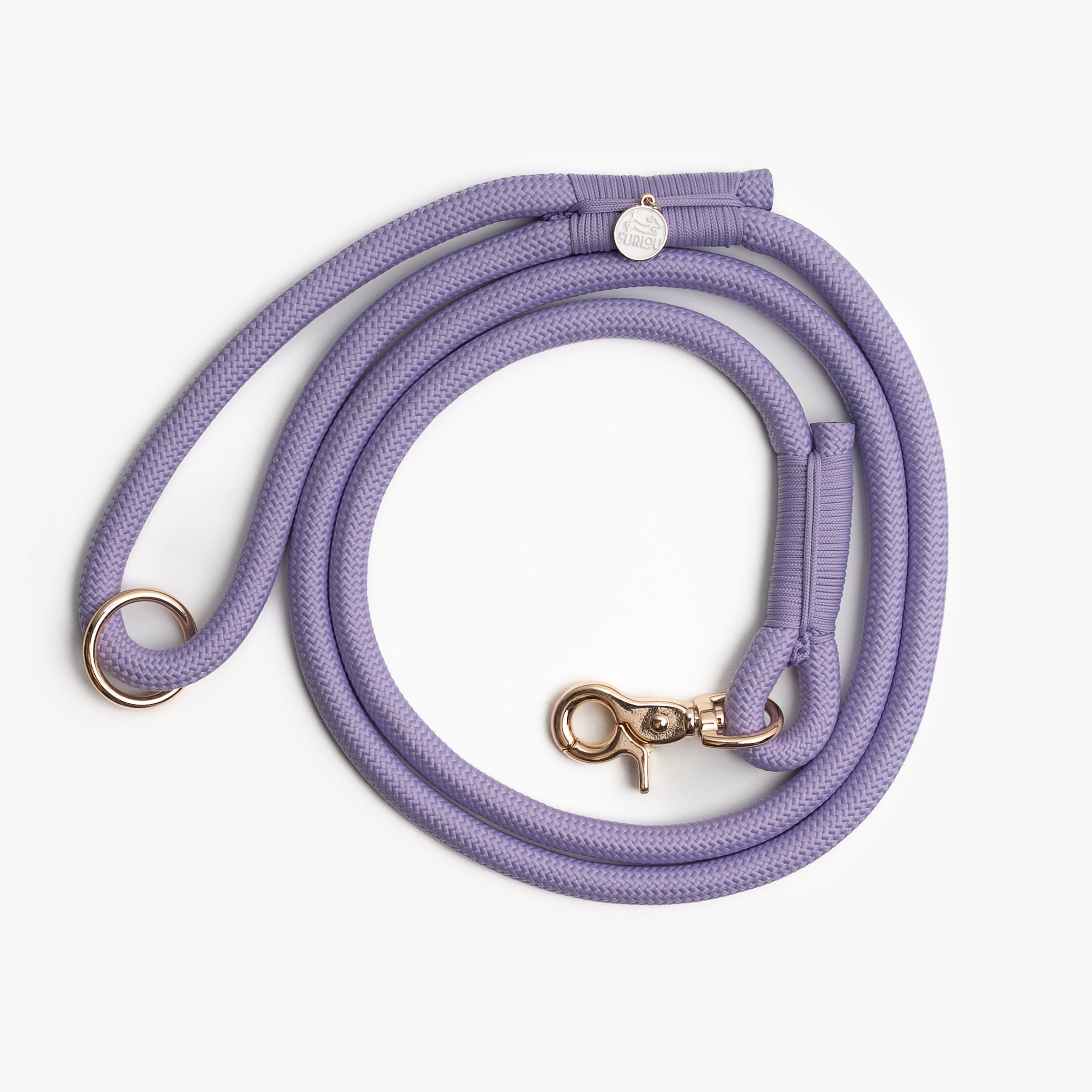 Lavender Braided Rope Dog Leash