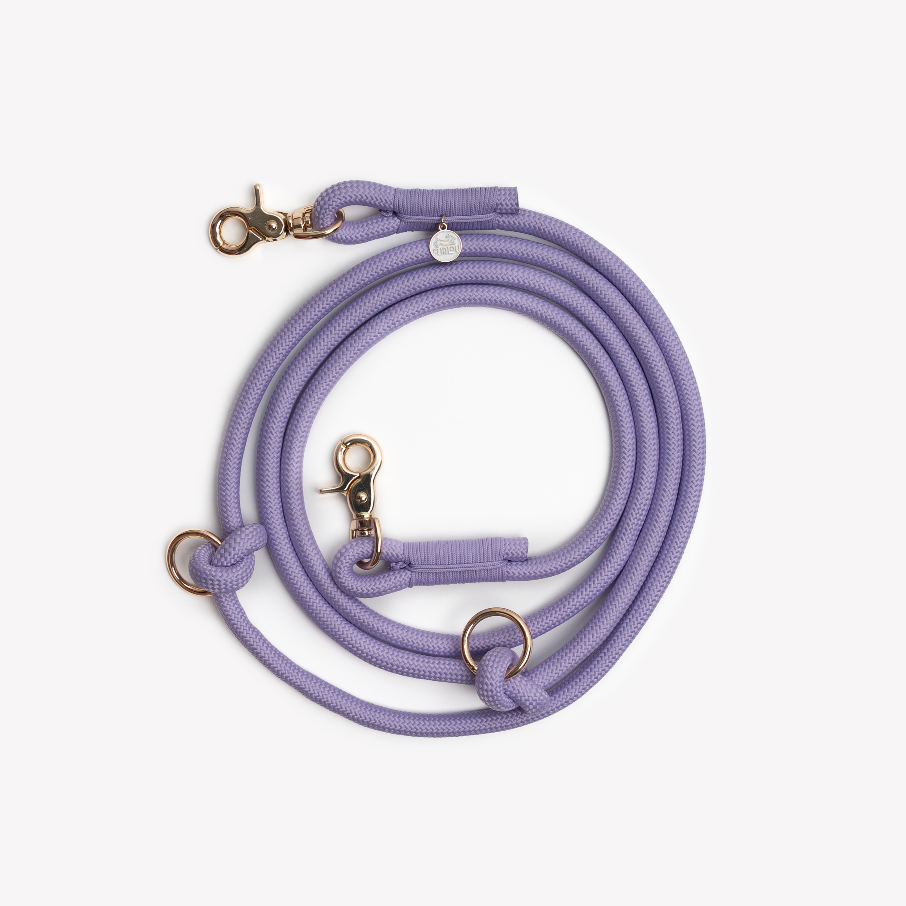 Lavender Hands-Free Braided Dog Leash