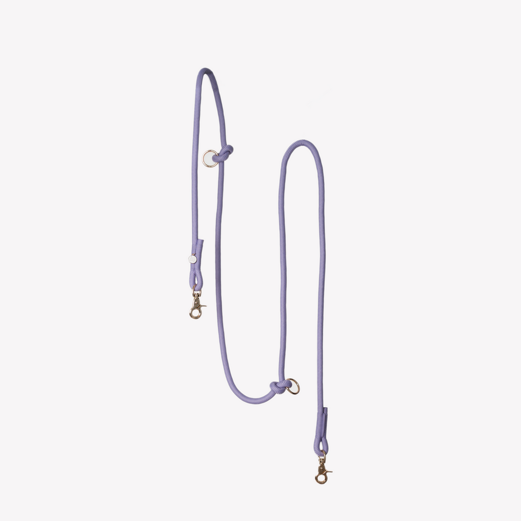 Lavender Hands-Free Braided Dog Leash