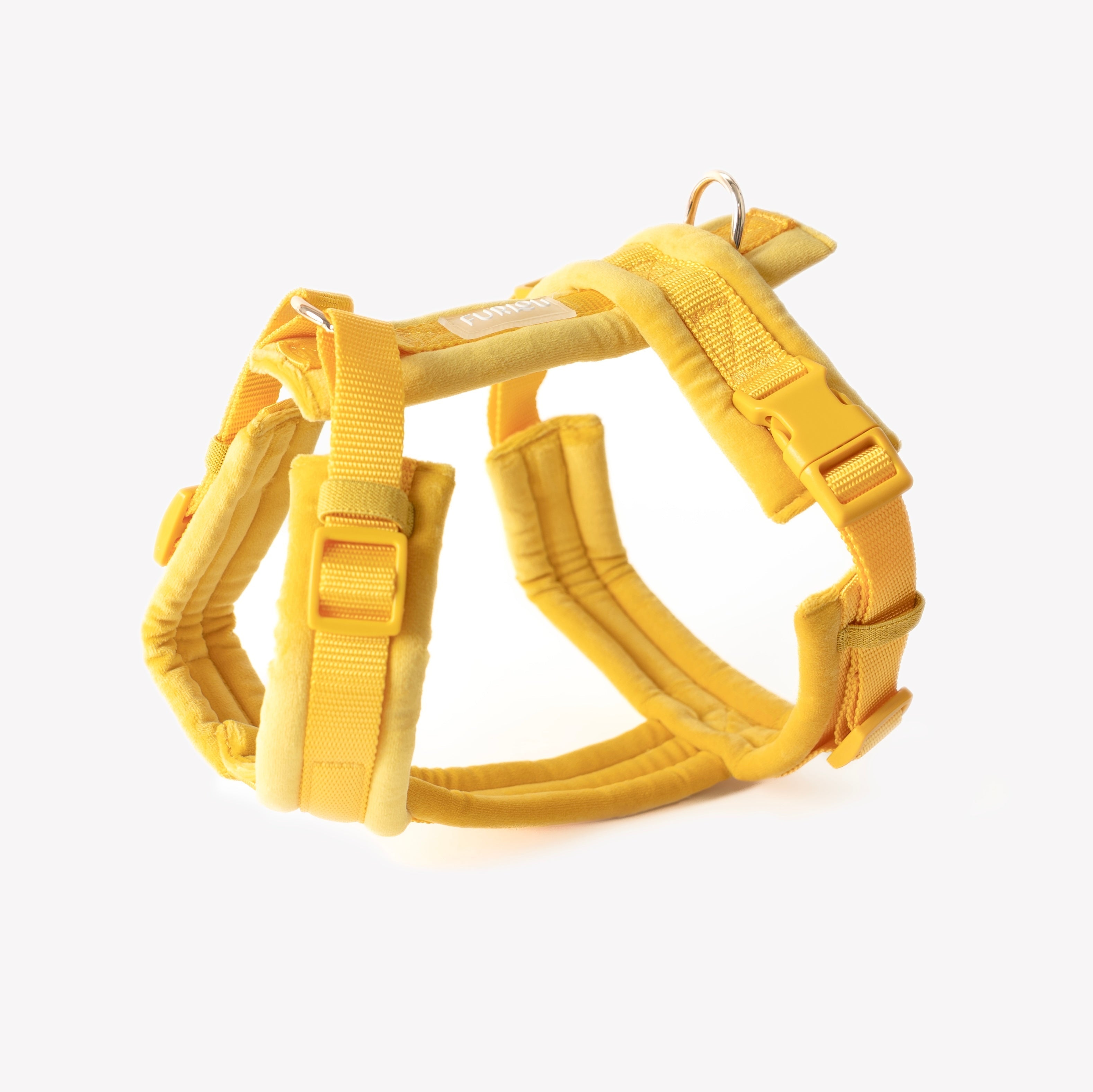 Yellow Velvet Dog Harness
