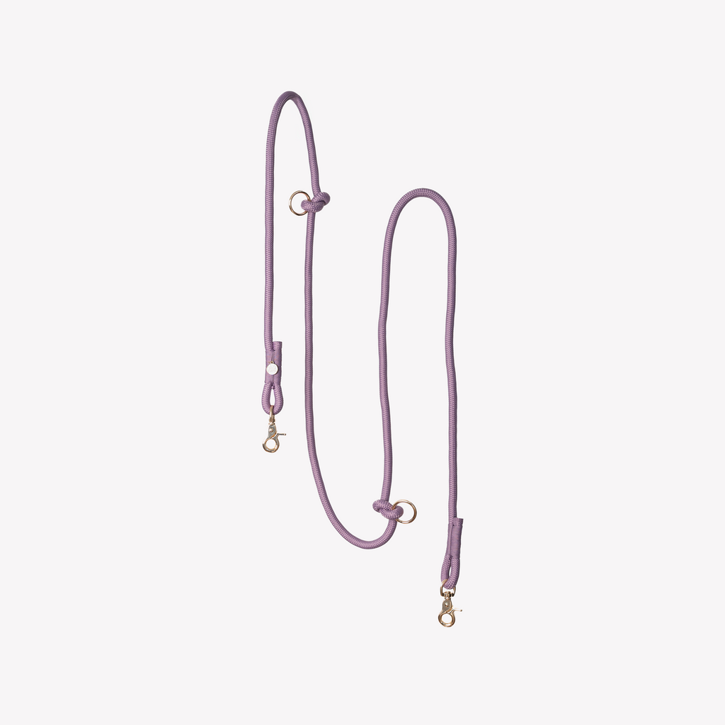 Lilac Hands-Free Braided Dog Leash