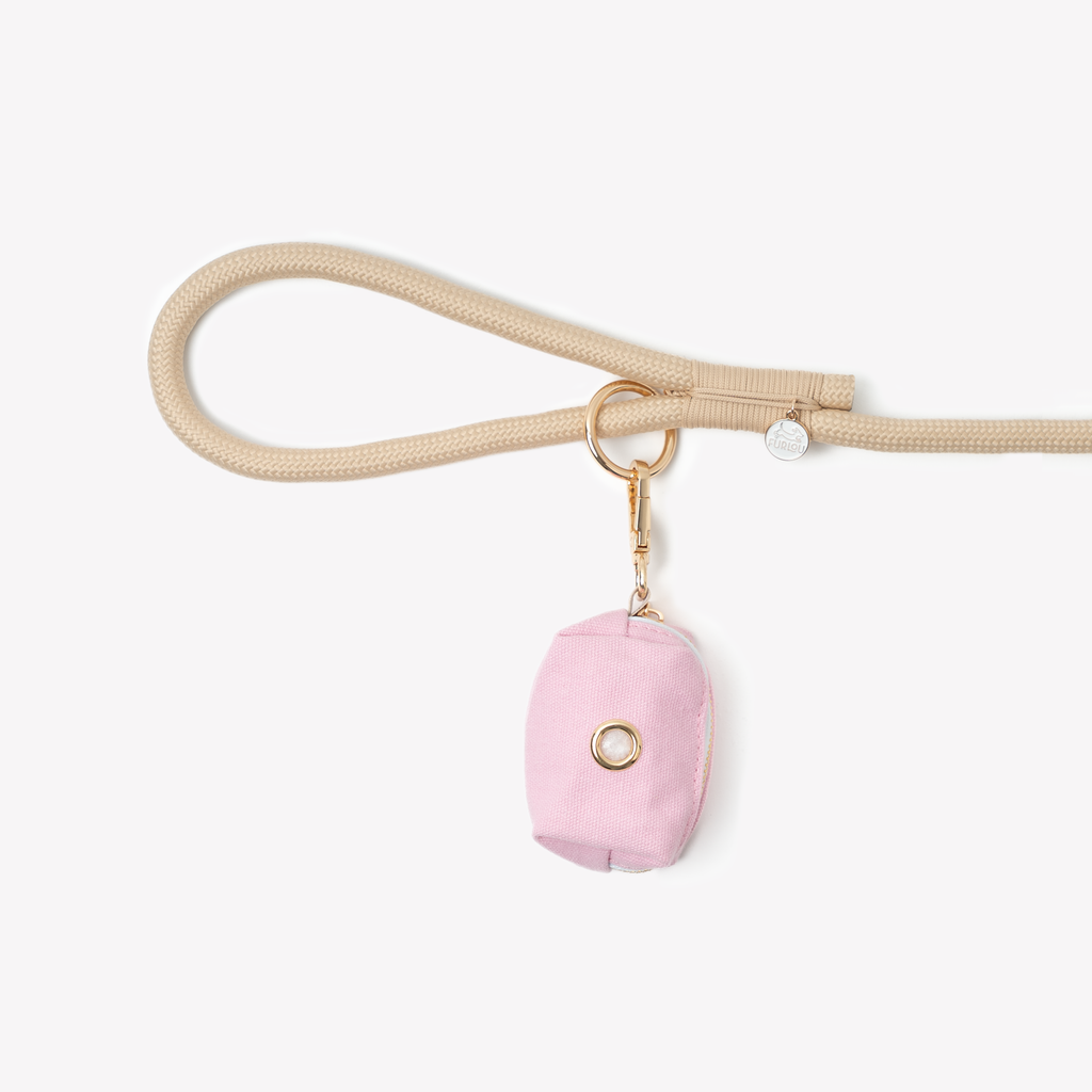 Pink Dog Poop Bag Holder