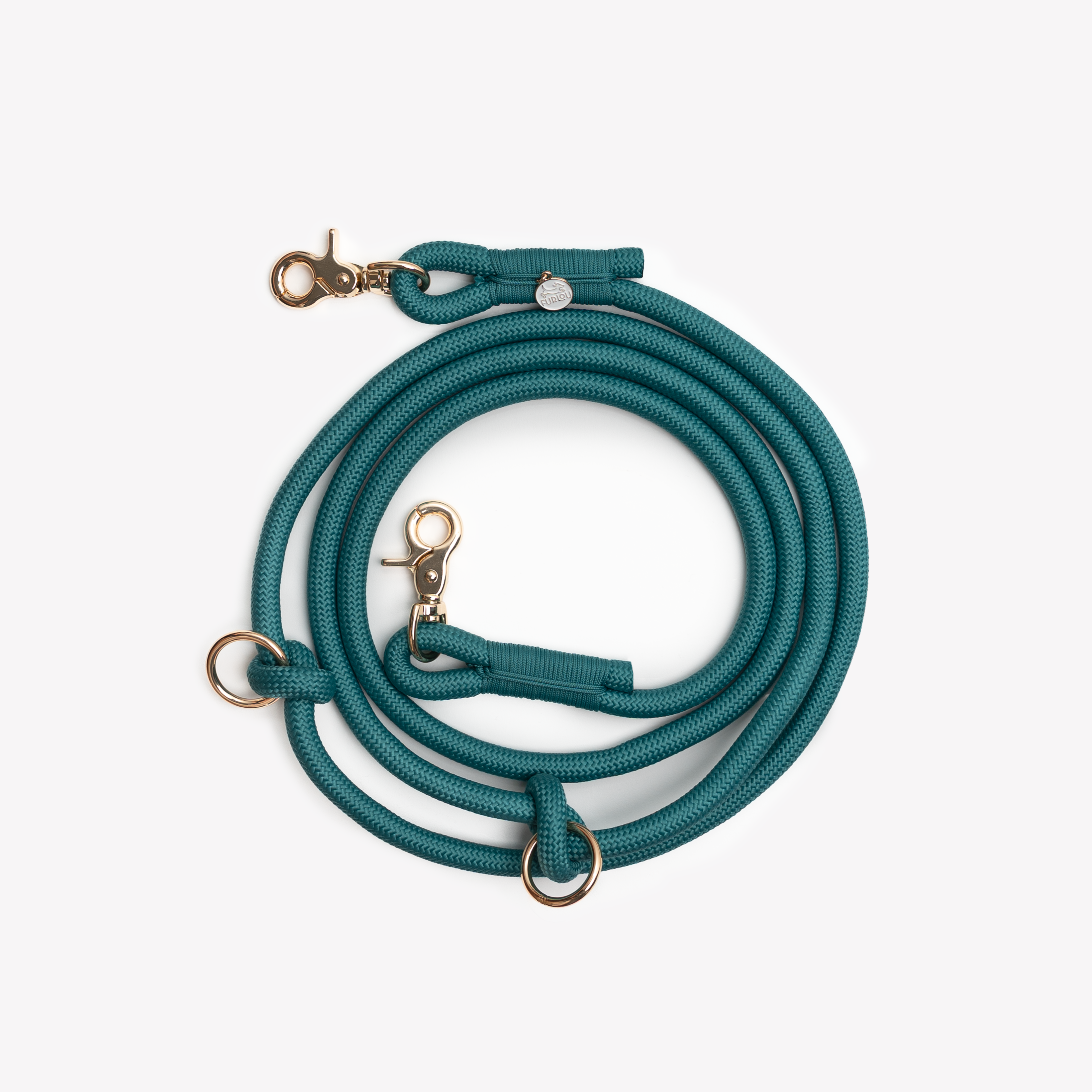 Blue Hands-Free Braided Dog Leash