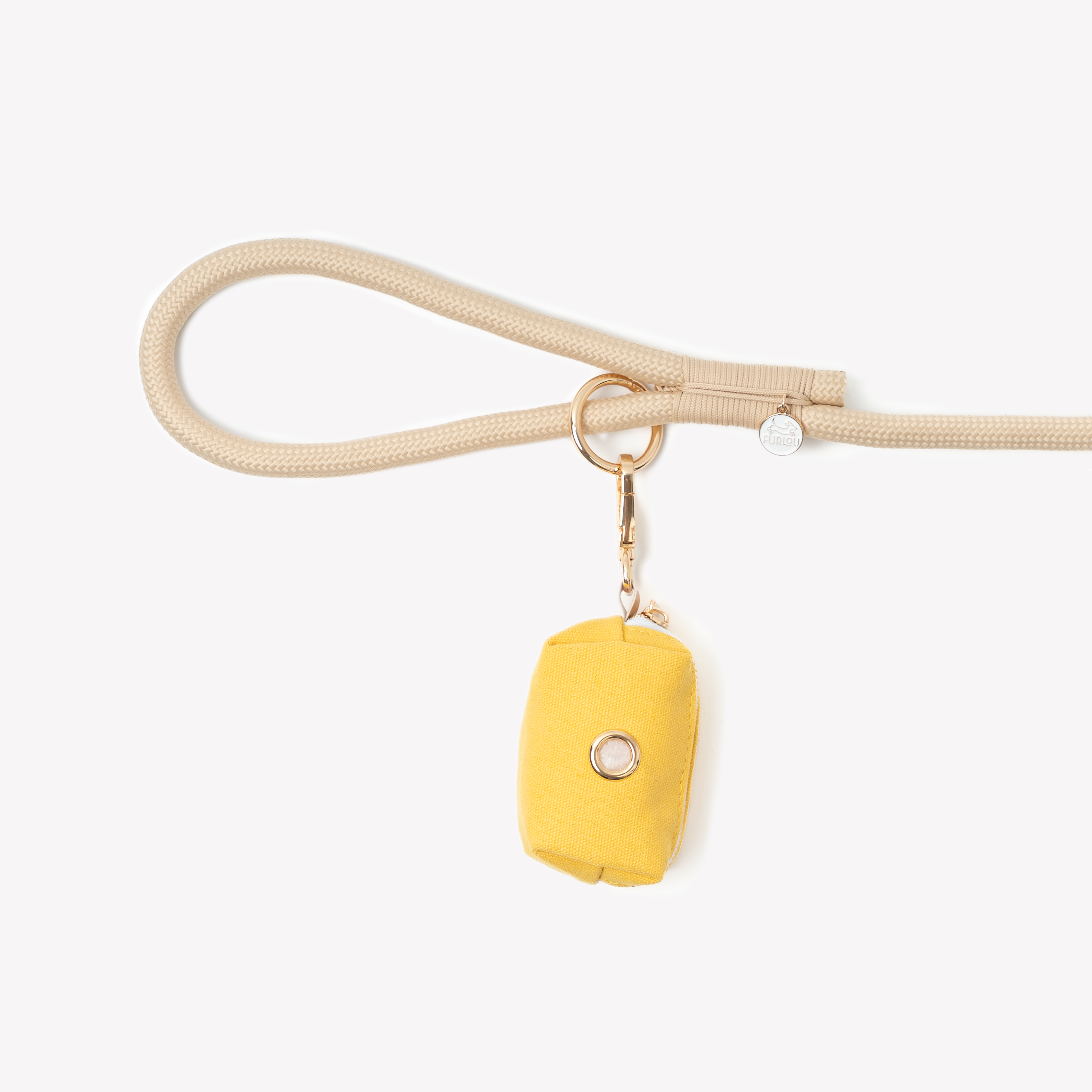 Yellow Dog Poop Bag Holder
