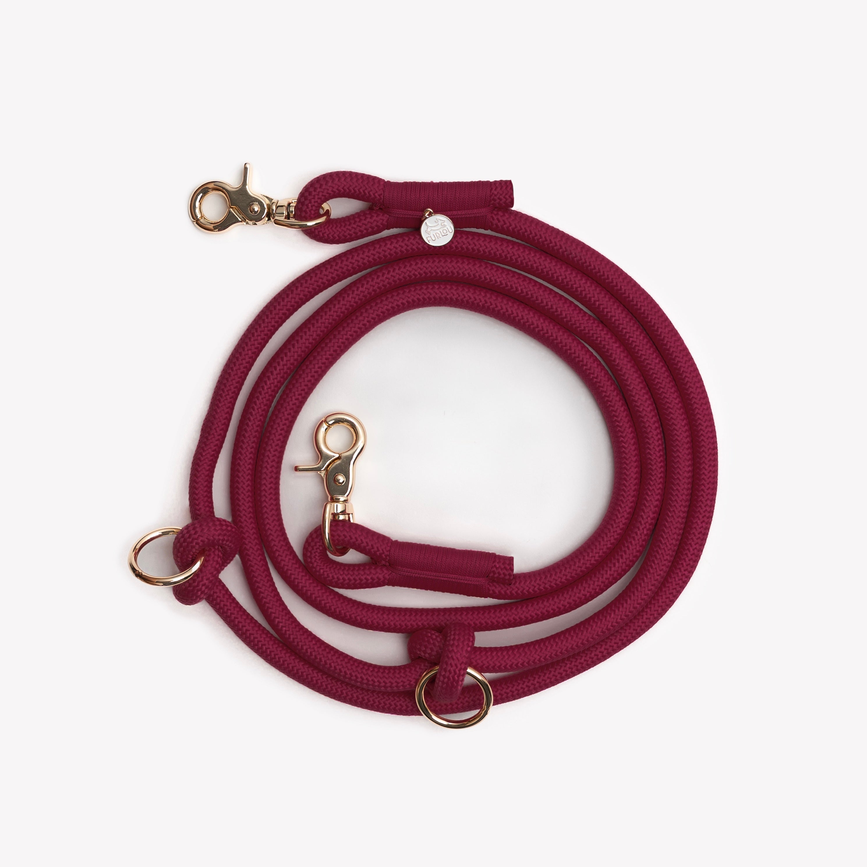 Bordeaux Hands-Free Braided Dog Leash