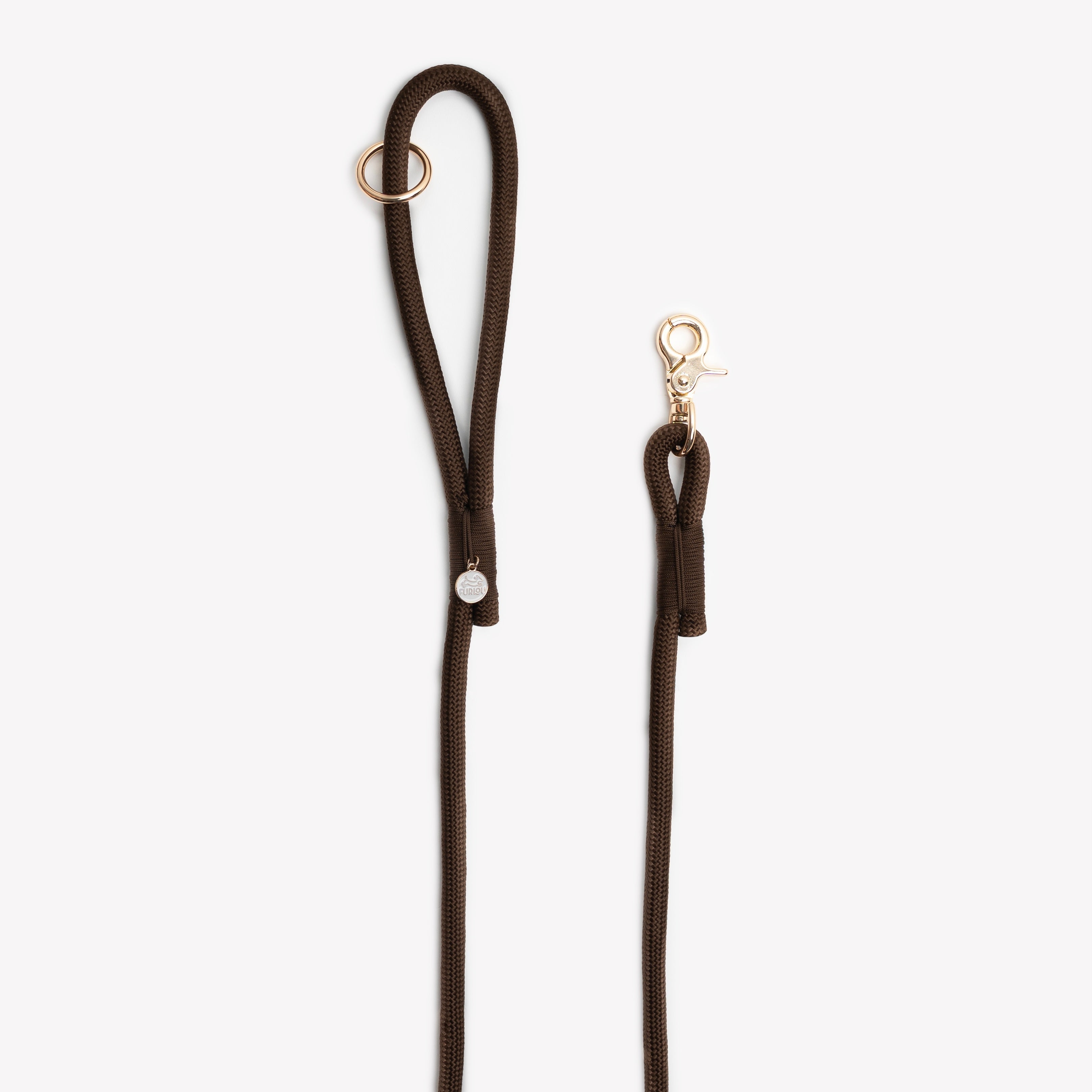 Brown Braided Rope Dog Leash