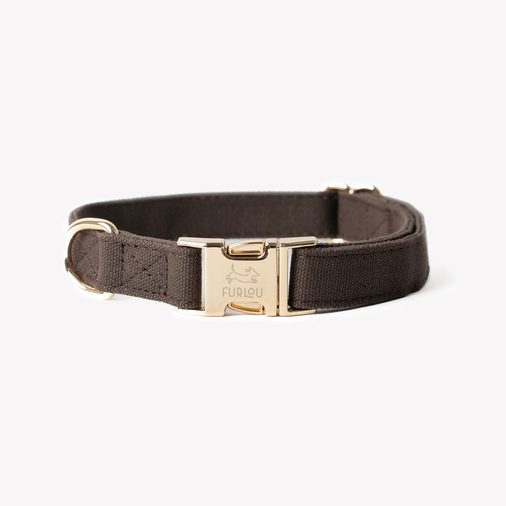 Brown Canvas Dog Collar