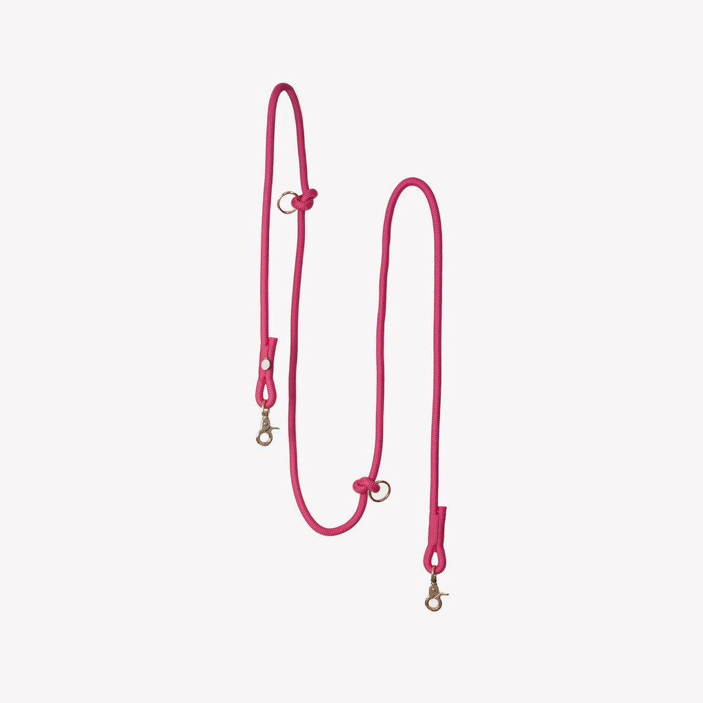 Magenta Hands-Free Braided Dog Leash