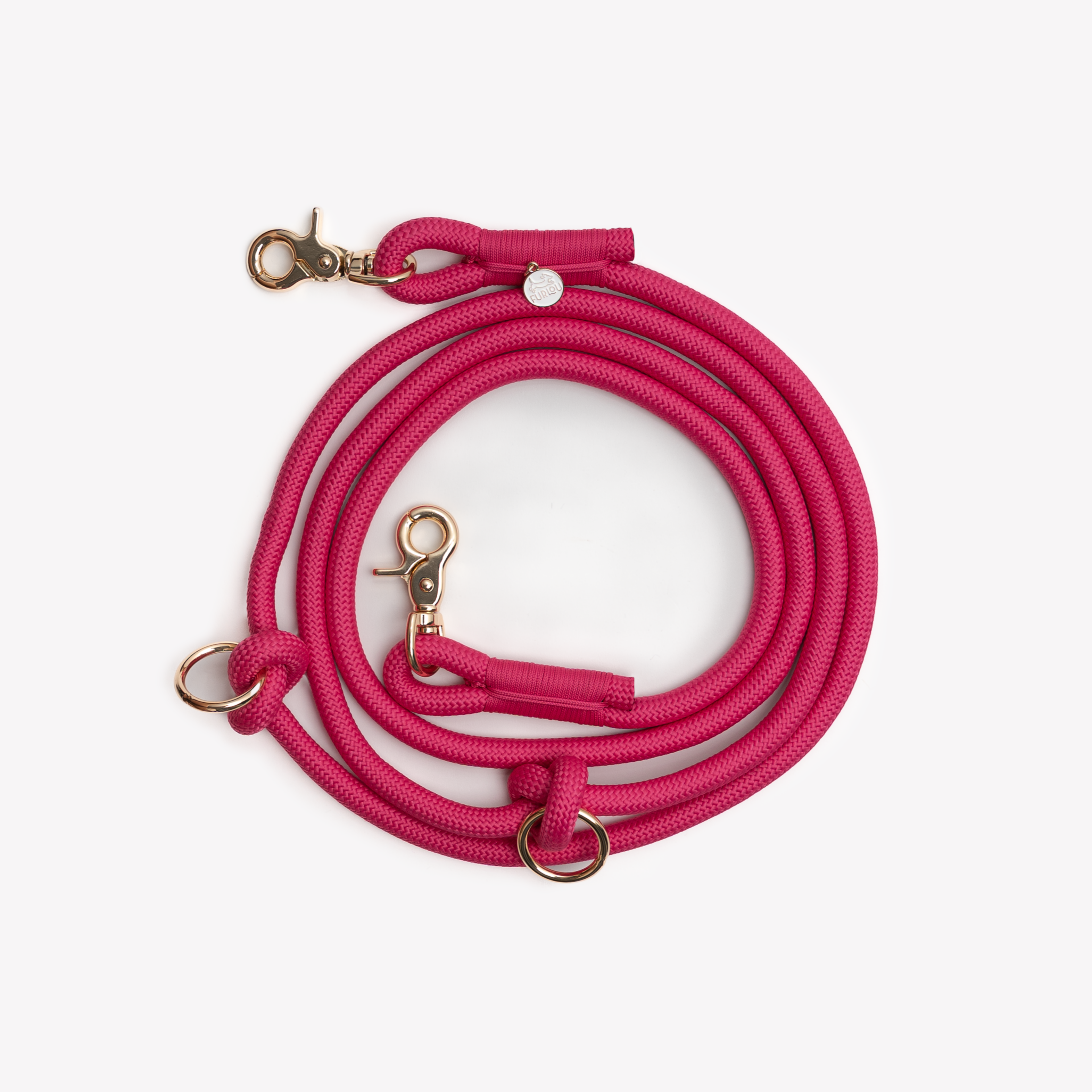 Magenta Hands-Free Braided Dog Leash