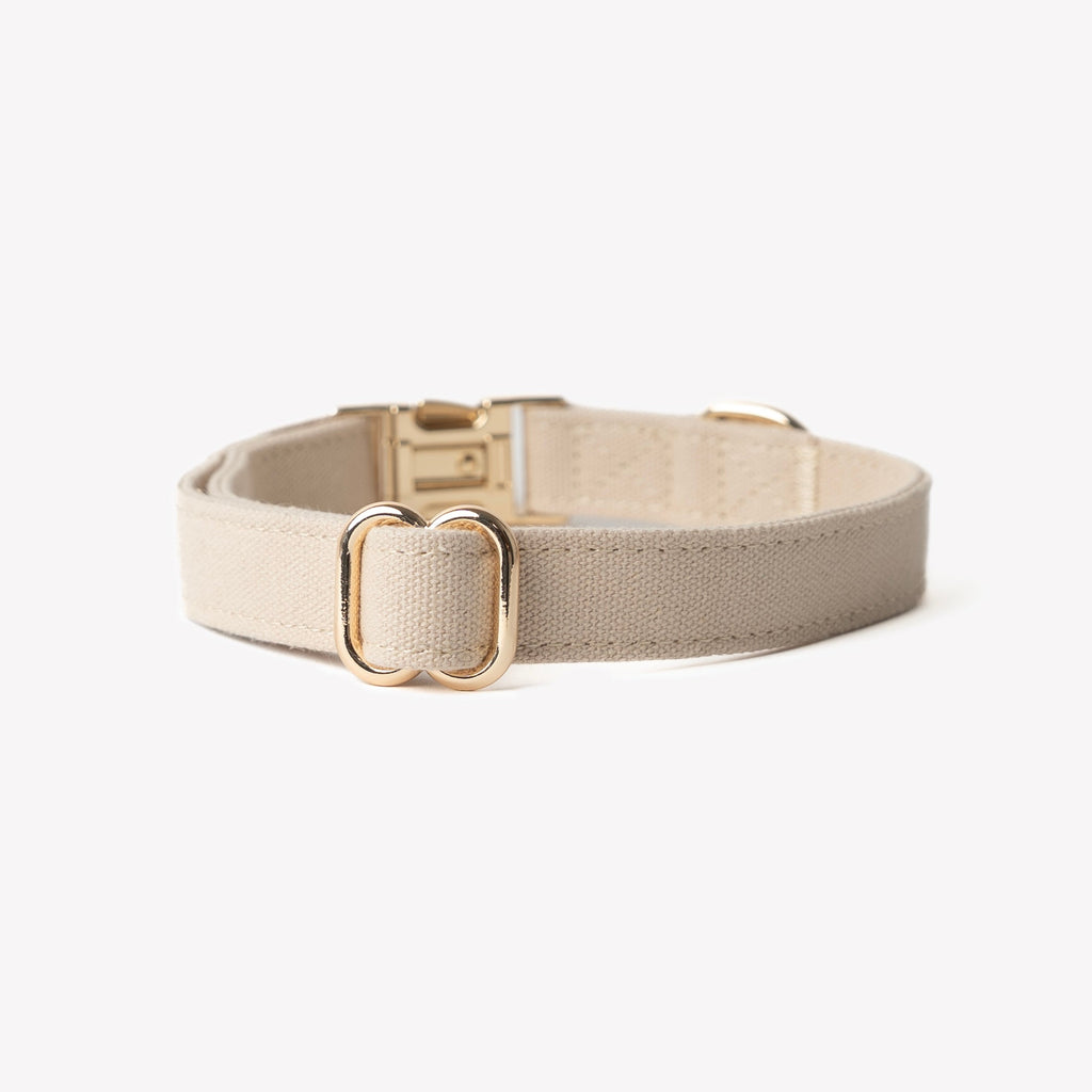Tan Canvas Dog Collar