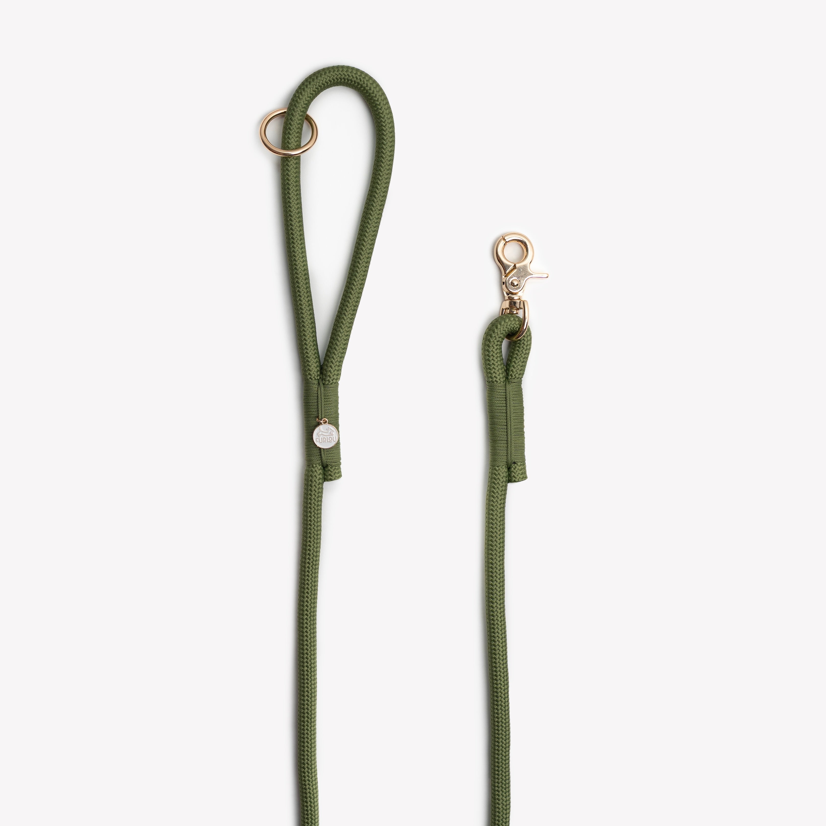 Green Braided Rope Dog Leash