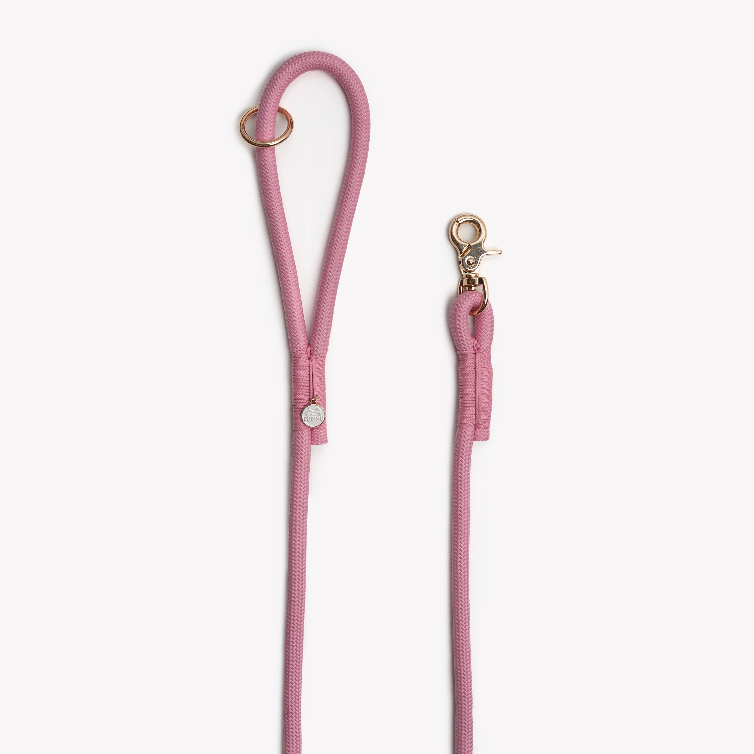 Pink Braided Rope Dog Leash