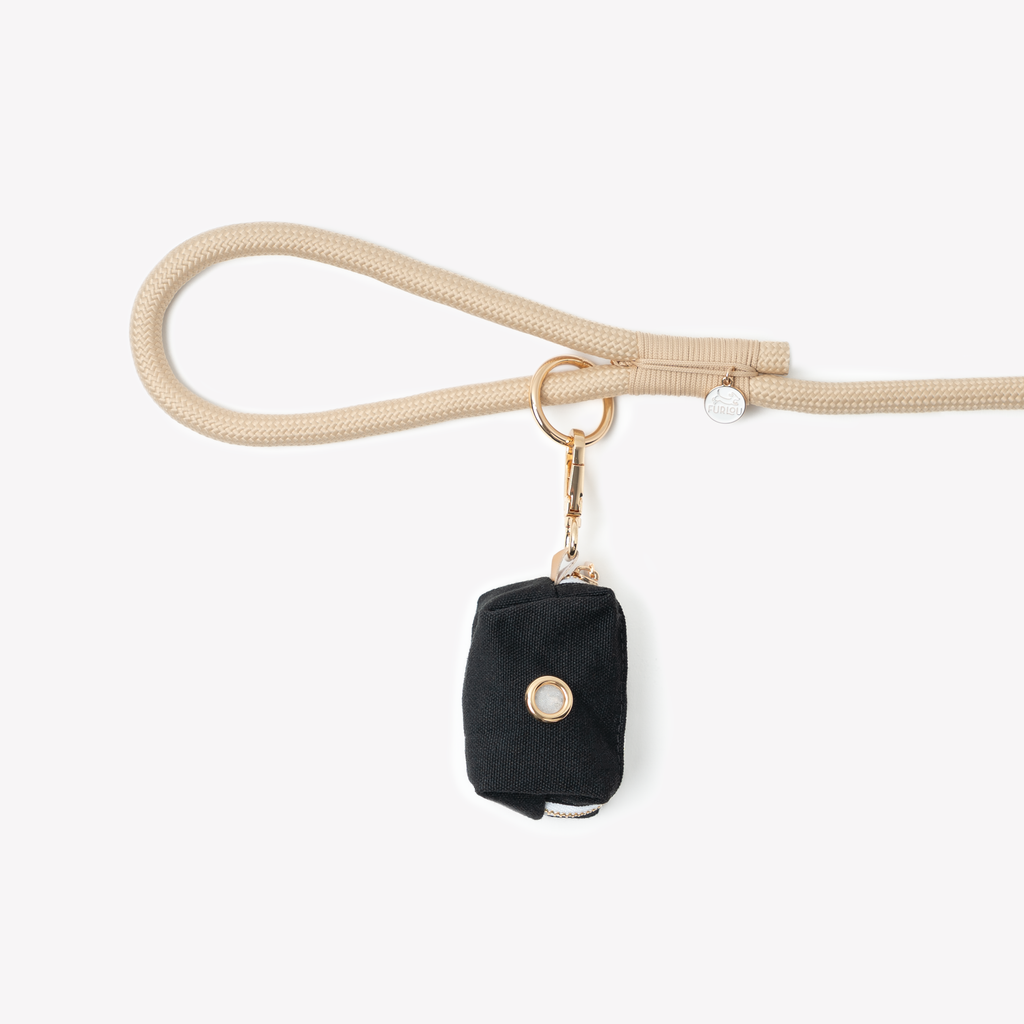 Black Dog Poop Bag Holder