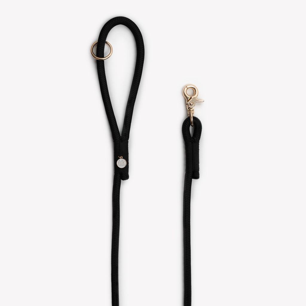 Black Braided Rope Dog Leash