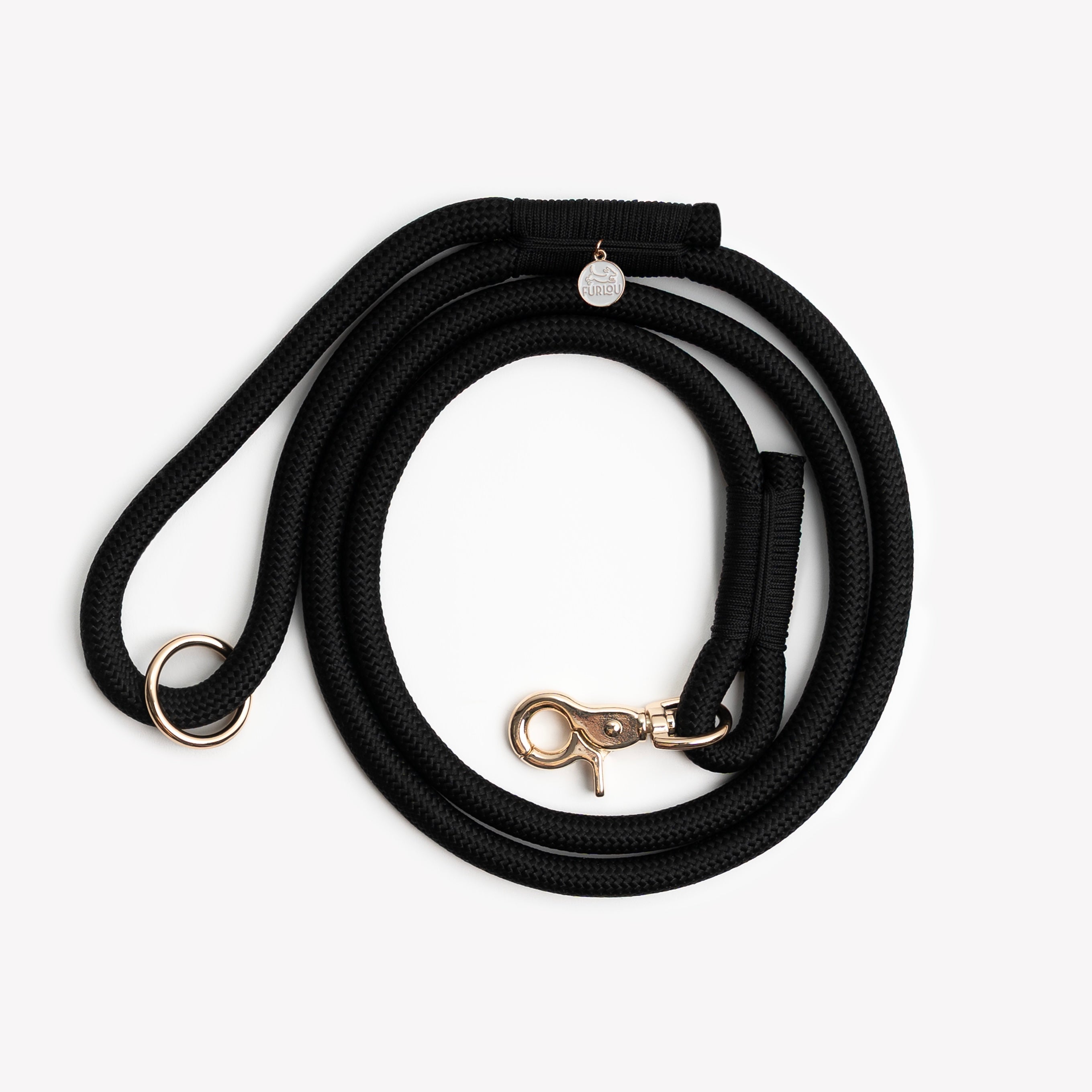 Black Braided Rope Dog Leash