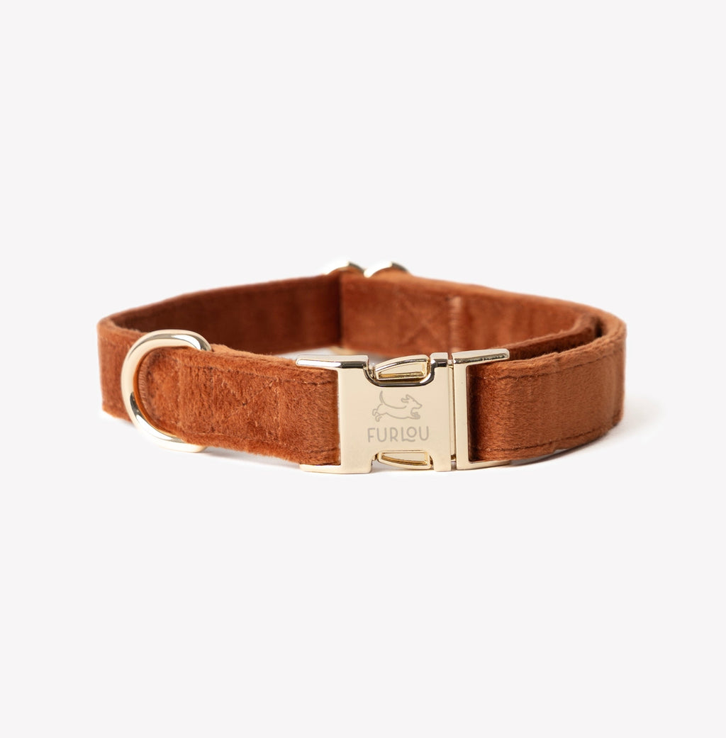 Clay Velvet Dog Collar