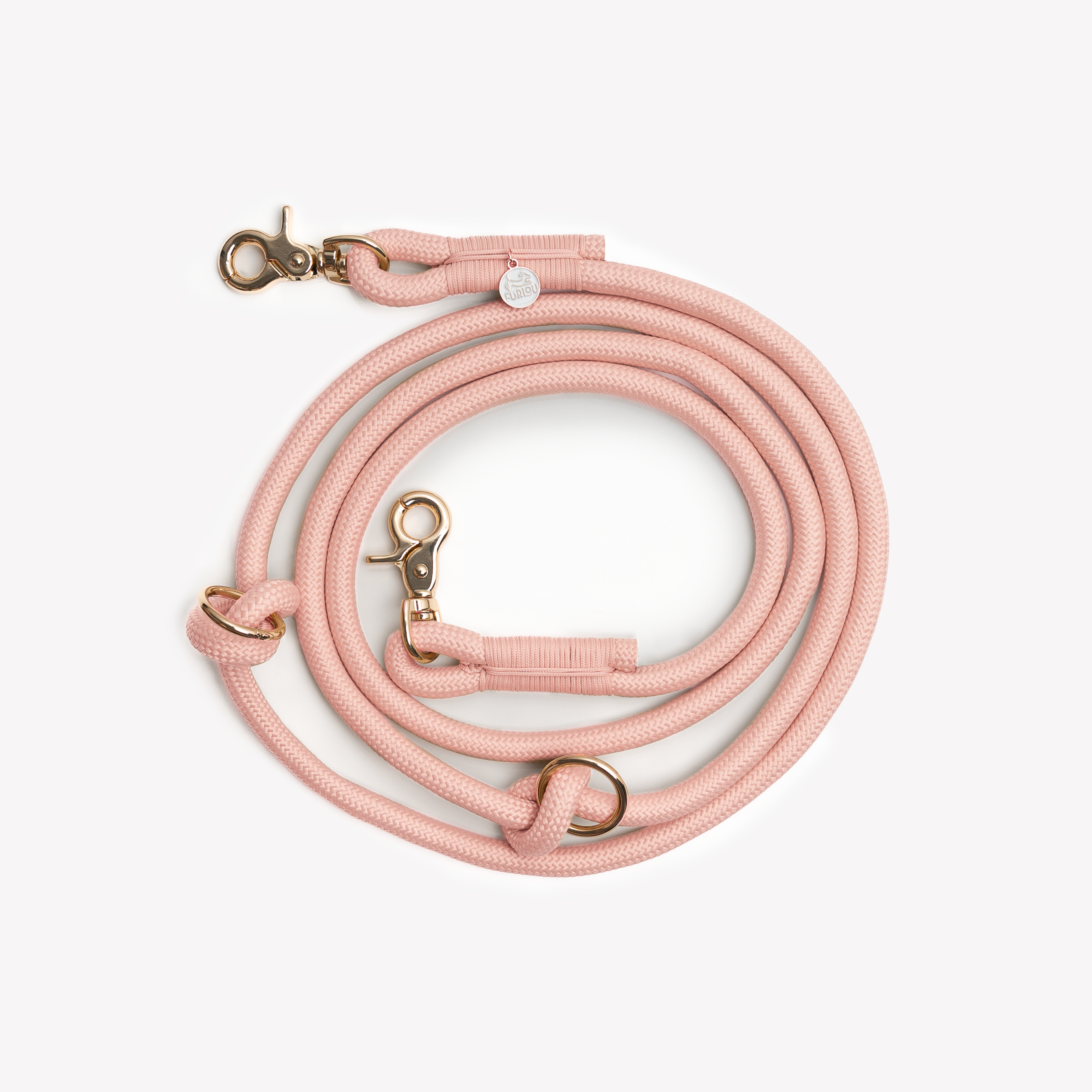 Powder Rose Hands-Free Braided Dog Leash