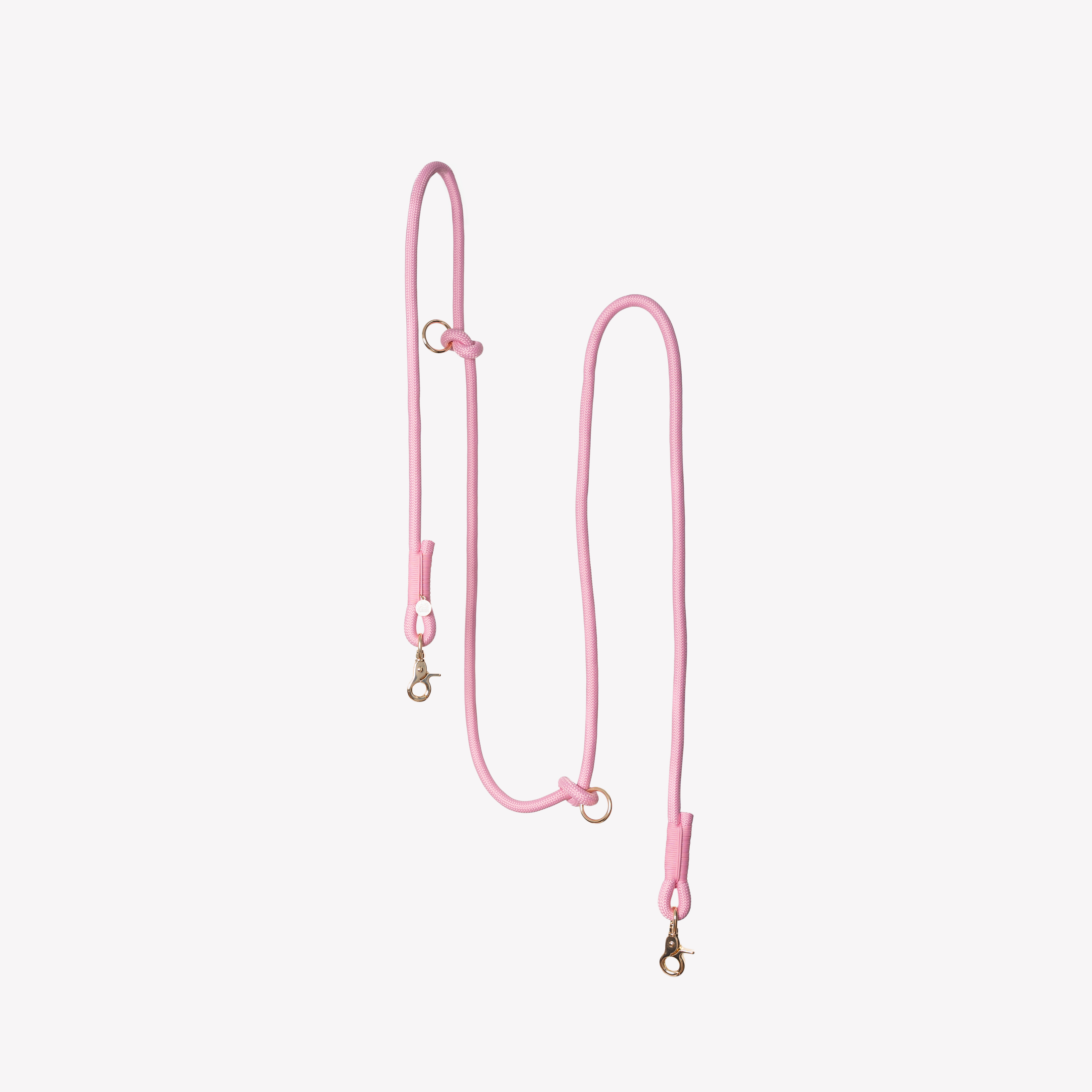Pink Hands-Free Braided Dog Leash