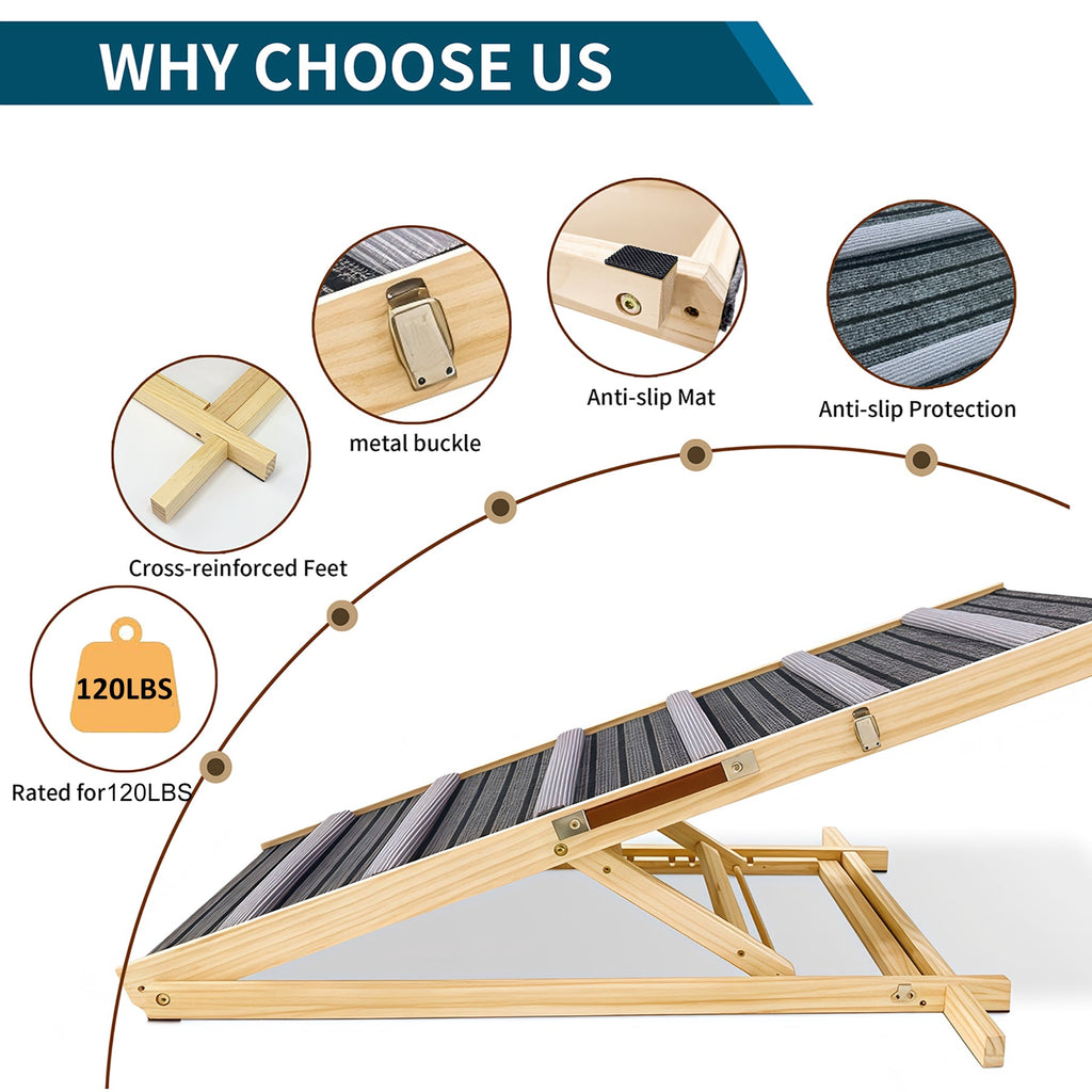 The Luna Ramp™ — Foldable Dog Steps for Couch & Car