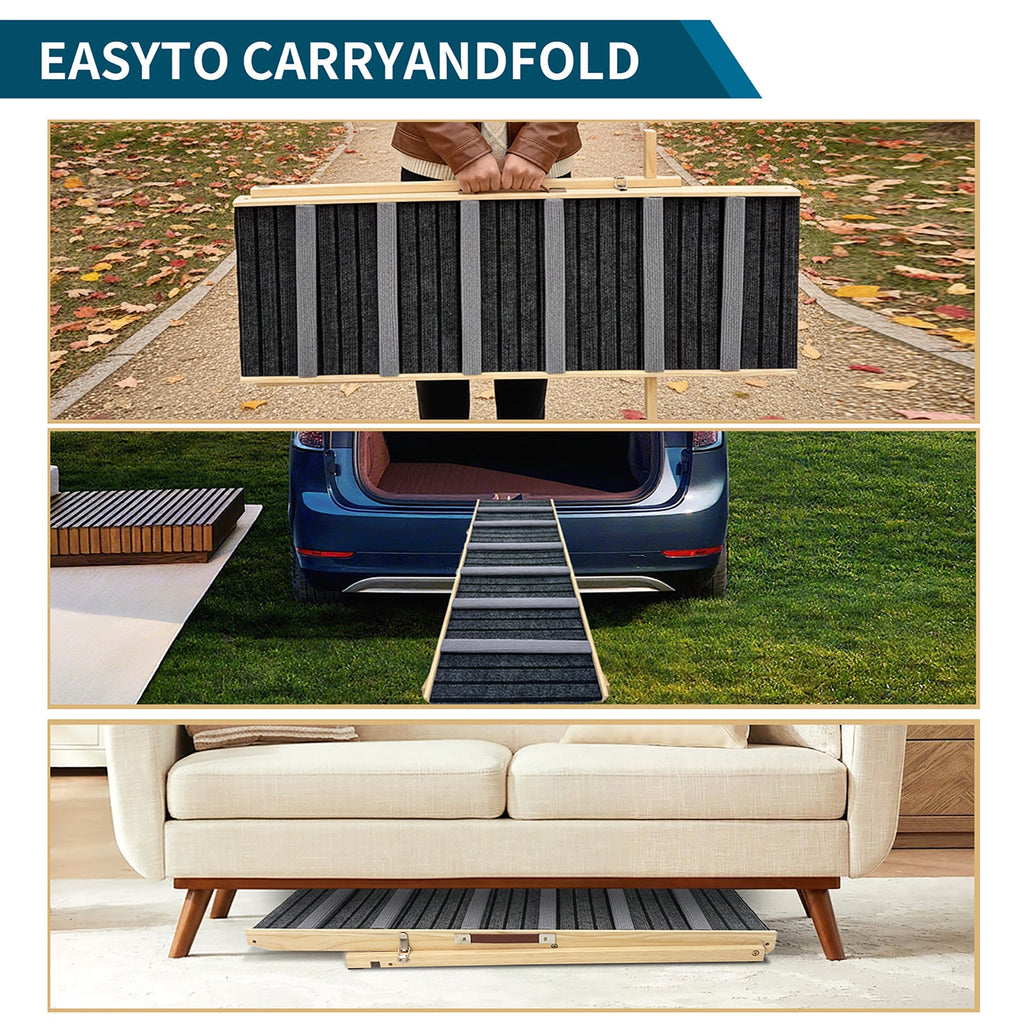 The Luna Ramp™ — Foldable Dog Steps for Couch & Car
