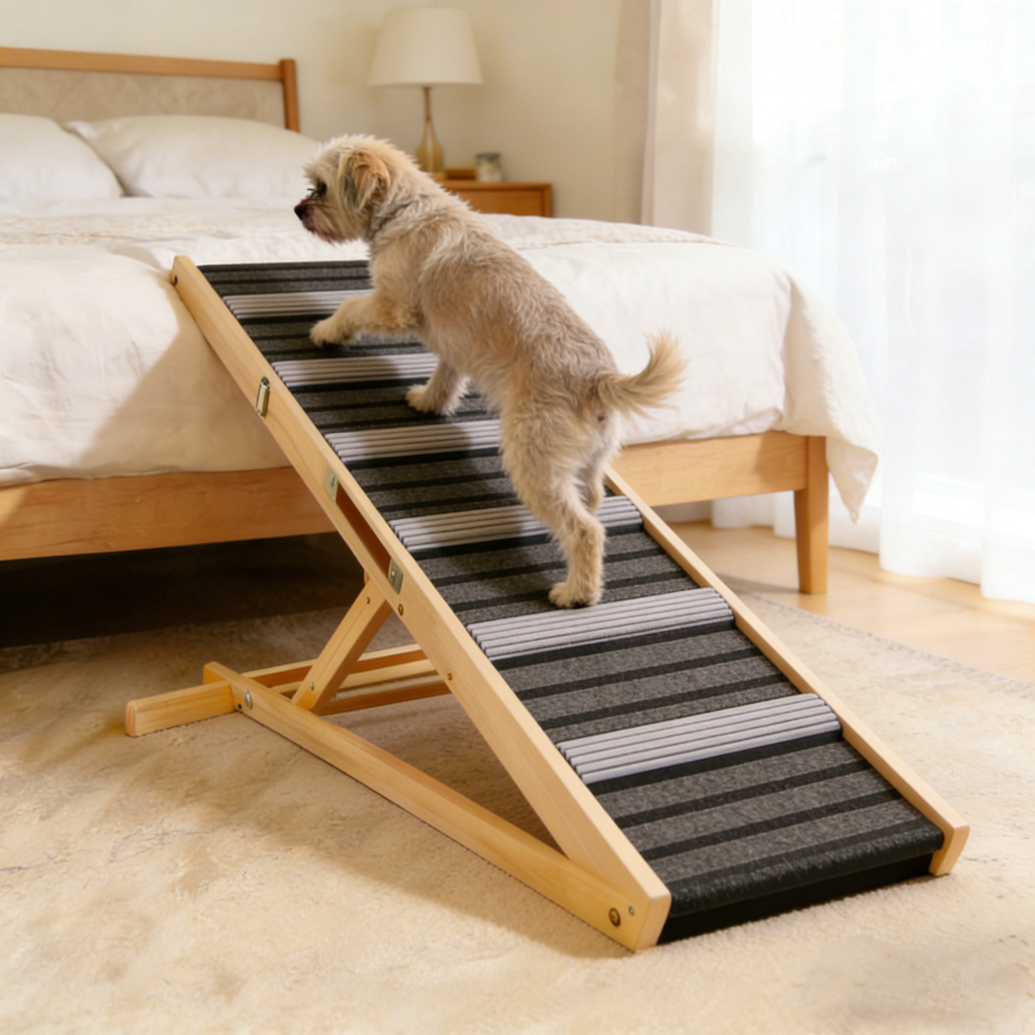 The Luna Ramp™ — Foldable Dog Steps for Couch & Car
