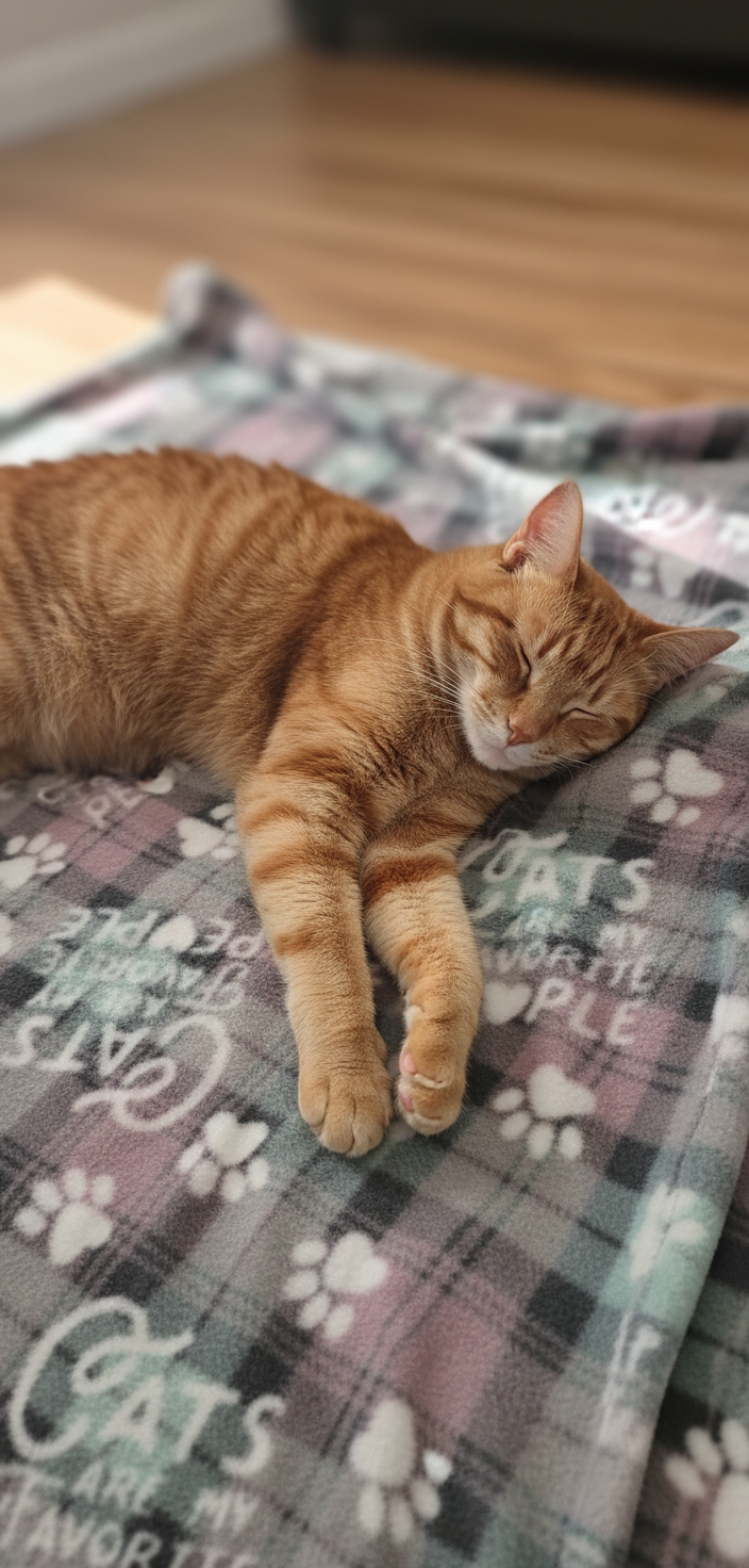 Soft Fleece Cat Blanket — Handcrafted